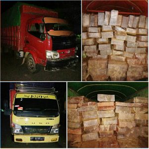 Angkut Kayu Ilegal, Dua Dump Truck di Amankan Koramil Asera