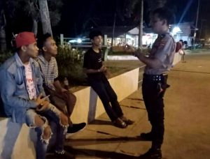 Patroli Malam Hari, Cara Polsek Ranomeeto Polres Kendari Antisipasi Aksi Kejahatan