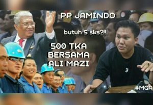 PP Jamindo: Izinkan 500 TKA China, Ali Mazi Butuh 5 SKS!