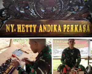 Ibu Kasad Hetty Andika Perkasa Terima Hadiah Ultah dari Prajurit Yonif 725/Woroagi