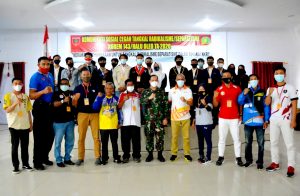 90 Atlet Pra PON Sultra dan Ketua Osis SMA/SMK Se-Kota Kendari Ikuti Komsos Korem 143/HO