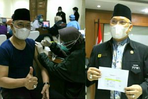 Ketum PPWI, Wilson Lalengke Jalani Vaksinasi Tahap I di Gedung DPD RI