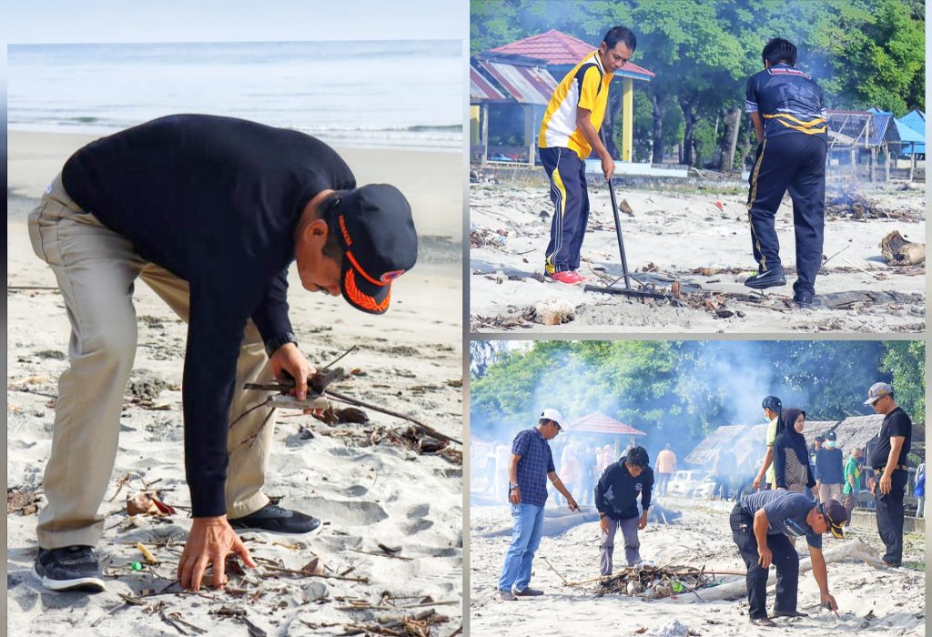 Jelang HUT Konut, Abuhaera Lakukan Kerja Bakti Pembersihan Pantai Taipa