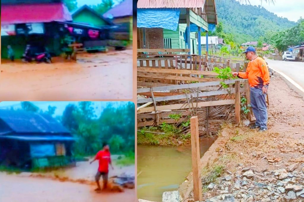 Kali Peroa Meluap Tim TRC BPBD Konut Terjun Ke Lokasi Banjir