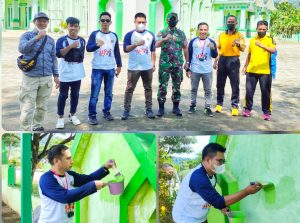 Polres Konut dan Kodim 1417 Kendari Bersama PWI Gelar Bakti Sosial