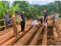 Wabup Konut Tinjau Kondisi Jembatan Penghubung Tiga Desa di Molawe
