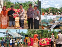 Kapolres Konut Beri Bantuan Kepada Korban Angin Puting Beliung