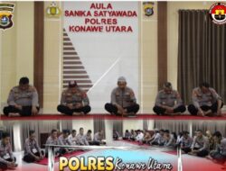 Tingkatkan Kualitas Iman dan Takwa, Personel Polres Konut Jalani Bimbingan Rohani