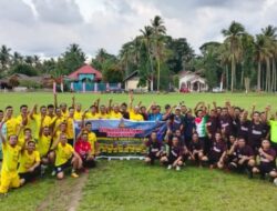 Bupati Bersama Bhayangkara Polres Konut Hadapi Tim Sepak Bola Lembo, Skor Akhir 2-2