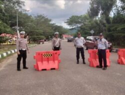 110 Personel Polres Konut Gelar Pengamanan Pelantikan 78 Kades Terpilih