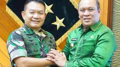 Konsultasikan Pembangunan Skuadron di Konut, Ruksamin Sambangi Markas Besar TNI AD