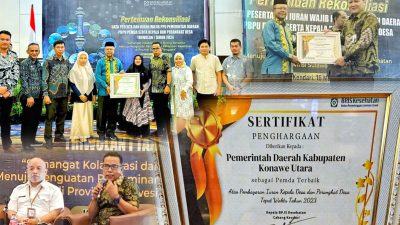 Pemkab Konut Diganjar Penghargaan Pembayaran Iuran BPJS Terbaik 2023