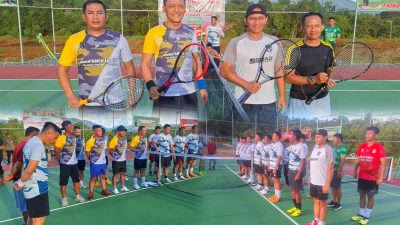 Kapolres Konut Buka Turnamen Tennis Lapangan Sambut Hari Bhayangkara Ke-78 Tahun