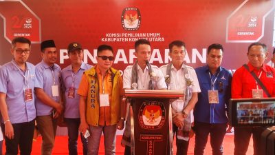 Pasangan Ikbar-Abuhaera Diapit 9 Partai Resmi Daftar di KPU Konawe Utara