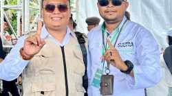 Juru Bicara Pasangan Calon Gubernur dan Wakil Gubernur Sultra, Nomor Urut Satu, Ruksamin-Sjafei, Midun Makati (Rompi Cream).
