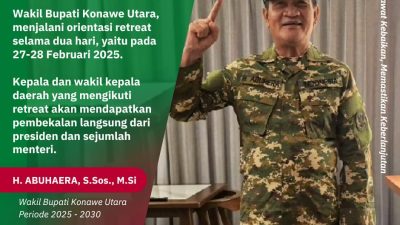 Wakil Bupati Konawe Utara, H. Abuhaera, Ikuti Retreat di Magelang