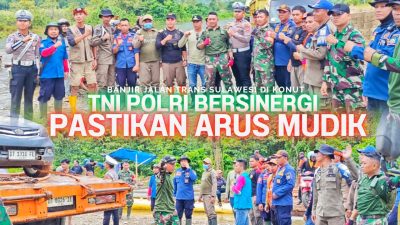 TNI-Polri dan Instansi Terkait Sinergi Pastikan Arus Mudik di Tengah Bencana Banjir