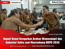 Bupati Konut Dengarkan Arahan Wamendagri dan Gubernur Sultra saat Musrenbang RKPD 2026