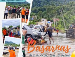 Banjir Jalan Trans Sulawesi di Konawe Utara, Basarnas Siagakan Personel 24 Jam