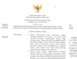 Bupati Konawe Utara Perpanjang Status Siaga Bencana Hingga 1 Mei 2025