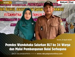 Pemdes Wunduhaka Salurkan BLT ke 34 Warga dan Mulai Pembangunan Balai Serbaguna