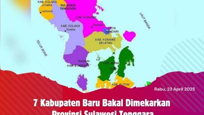 7 Kabupaten Baru Bakal Dimekarkan Provinsi Sulawesi Tenggara