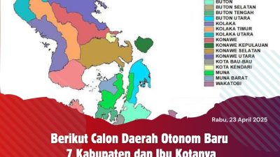 Berikut Calon Daerah Otonom Baru 7 Kabupaten dan Ibu Kotanya