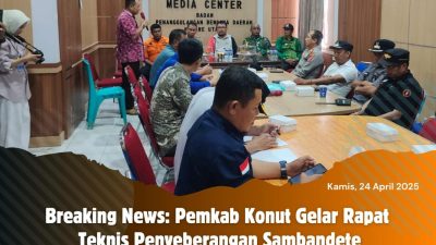 Breaking News: Pemkab Konut Gelar Rapat Teknis Penyeberangan Sambandete