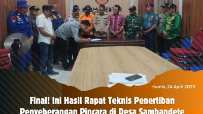 Final! ini Hasil Rapat Teknis Penertiban Penyeberangan Pincara di Desa Sambandete