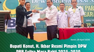 Bupati Konut, H. Ikbar Resmi Pimpin DPW PBB Sultra Masa Bakti 2025–2030