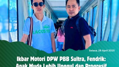 Ikbar Motori DPW PBB Sultra, Fendrik: Anak Muda Lebih Unggul dan Progresif