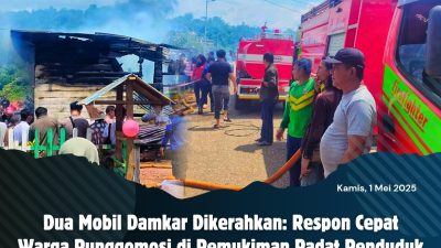 Dua Mobil Damkar Dikerahkan: Respon Cepat Warga Punggomosi di Pemukiman Padat Penduduk