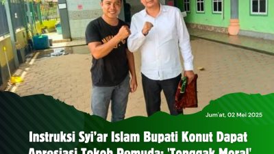 Instruksi Syi’ar Islam Bupati Konut Dapat Apresiasi Tokoh Pemuda: ‘Tonggak Moral’