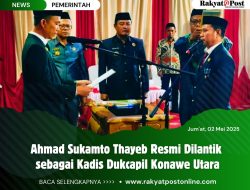 Ahmad Sukamto Thayeb Resmi Dilantik sebagai Kadis Dukcapil Konawe Utara