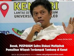 Besok, PUSPAHAM Sultra Diskusi Multipihak Pemulihan Wilayah Terdampak Tambang di Konut