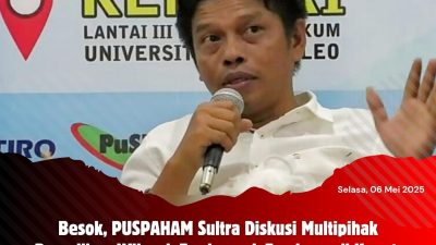 Besok, PUSPAHAM Sultra Diskusi Multipihak Pemulihan Wilayah Terdampak Tambang di Konut