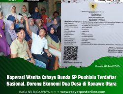 Koperasi Wanita Cahaya Bunda SP Puuhialu Terdaftar Nasional, Dorong Ekonomi Dua Desa di Konawe Utara