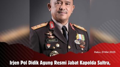 Irjen Pol Didik Agung Resmi Jabat Kapolda Sultra, Bawa Harapan Baru Penegakan Hukum