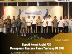 Bupati Konut Hadiri FGD Pemaparan Rencana Pasca Tambang PT SPR