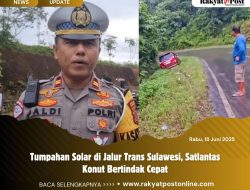 Tumpahan Solar di Jalur Trans Sulawesi, Satlantas Konut Bertindak Cepat