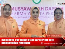 Usai Dilantik, DWP Konawe Utara Siap Berperan Aktif Dukung Program Pemerintah