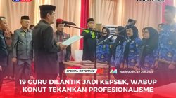 19 Guru Dilantik Jadi Kepsek, Wabup Konut Tekankan Profesionalisme
