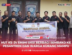 HUT Ke-24 Ershi Diisi Berbagi Sembako ke Pesantren dan Warga Kurang Mampu