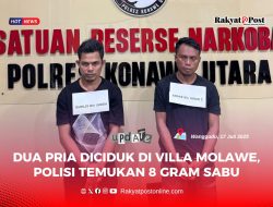 Dua Pria Diciduk di Villa Molawe, Polisi Temukan 8 Gram Sabu