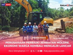 Perusahaan Perbaiki Jembatan Molore, Ekonomi Warga Kembali Mengalir Lancar