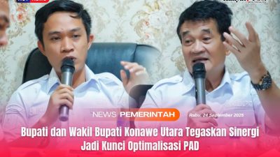 Bupati dan Wakil Bupati Konawe Utara Tegaskan Sinergi Jadi Kunci Optimalisasi PAD