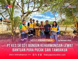 PT KES SK 321 Bangun Keharmonisan Lewat Bantuan Pura Pucak Sari Tambakua