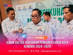 Kadin Sultra Kukuhkan Pengurus Kadin Kota Kendari 2024–2029
