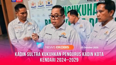 Kadin Sultra Kukuhkan Pengurus Kadin Kota Kendari 2024–2029