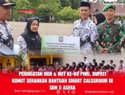 Peringatan HGN & HUT ke-80 PGRI, Bupati Konut Serahkan Bantuan Smart Classroom di SDN 5 Asera